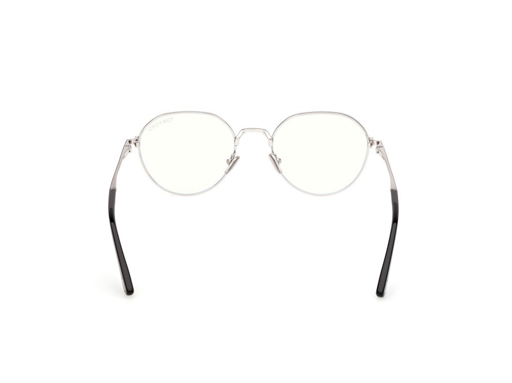Occhiali da vista Tom Ford FT6127-B (016) colore palladio lucido / nero lucido forma rotondo 
