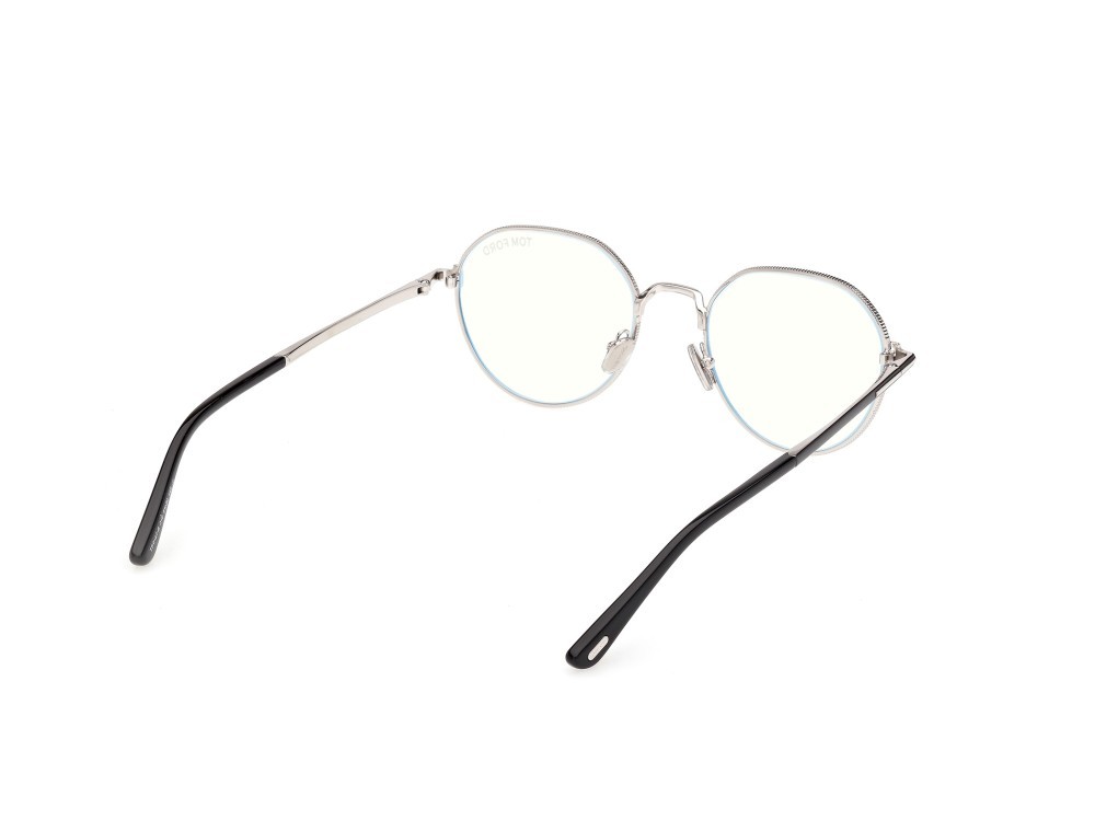Occhiali da vista Tom Ford FT6127-B (016) colore palladio lucido / nero lucido forma rotondo 