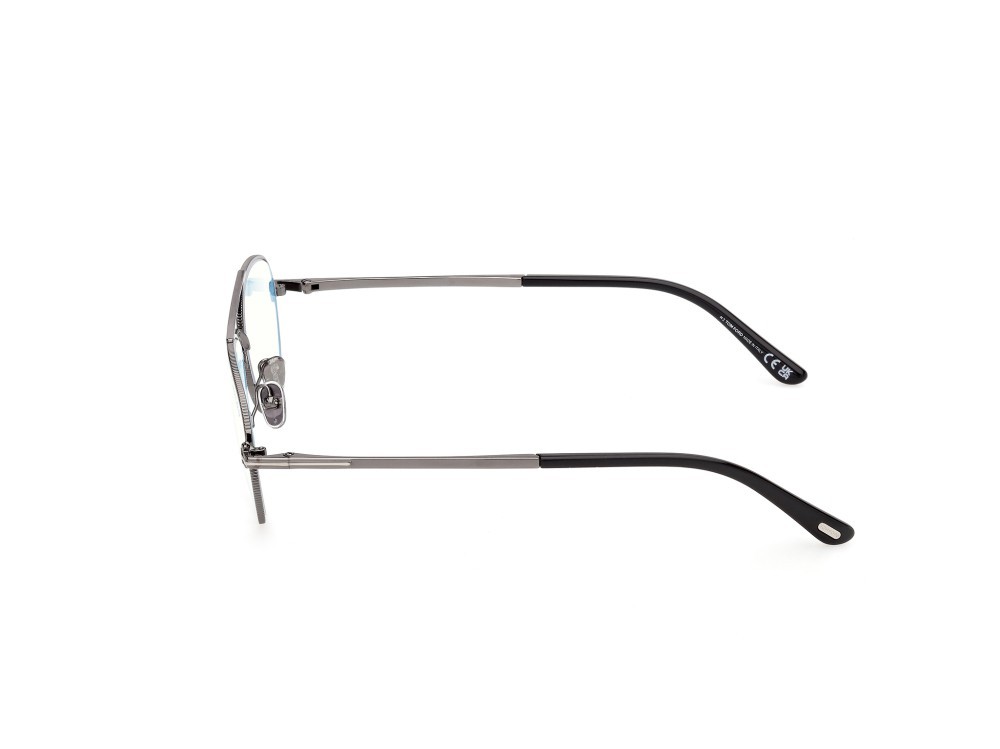 Eyeglasses Tom Ford FT6128-B (008) color antracite lucido / nero lucido shape aviator 