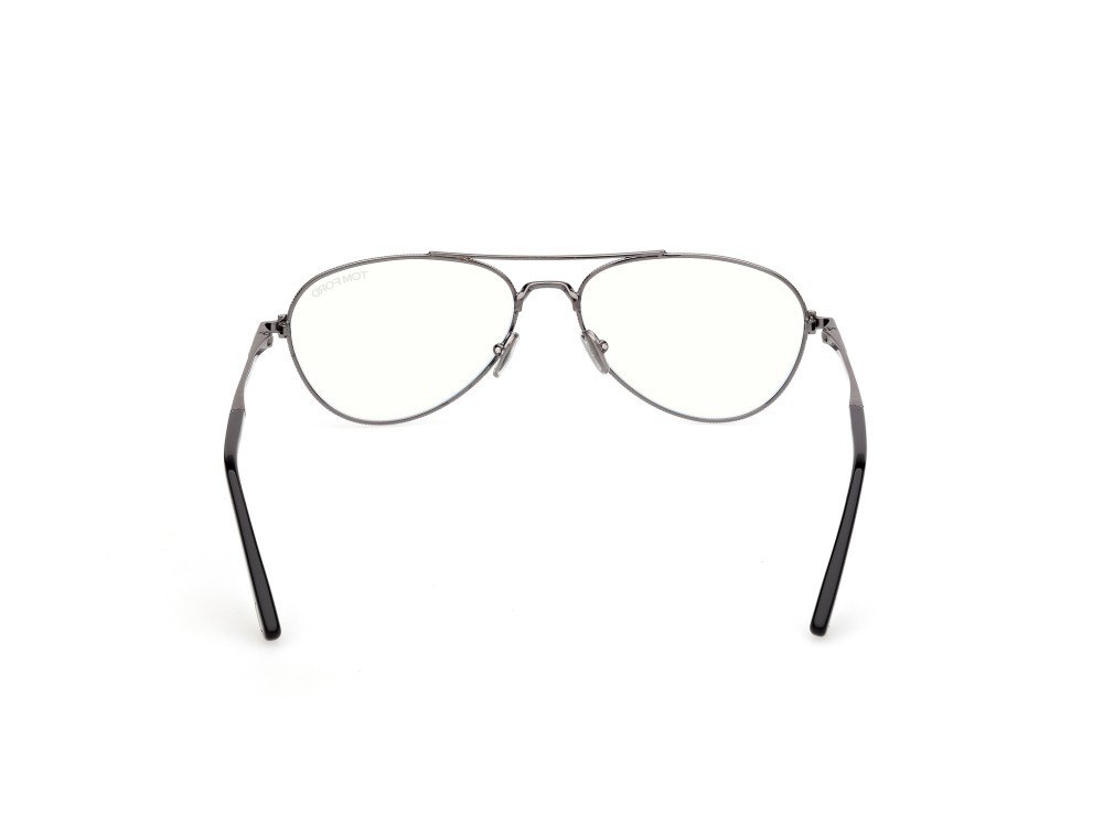 Eyeglasses Tom Ford FT6128-B (008) color antracite lucido / nero lucido shape aviator 