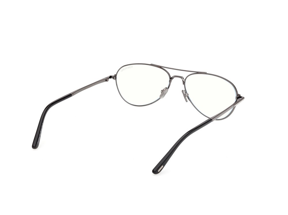 Eyeglasses Tom Ford FT6128-B (008) color antracite lucido / nero lucido shape aviator 