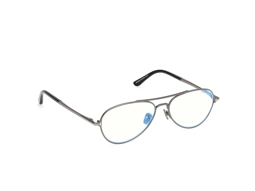 Eyeglasses Tom Ford FT6128-B (008) color antracite lucido / nero lucido shape aviator 