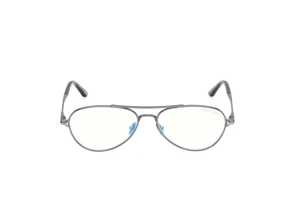 Eyeglasses Tom Ford FT6128-B (008) color antracite lucido / nero lucido shape aviator 