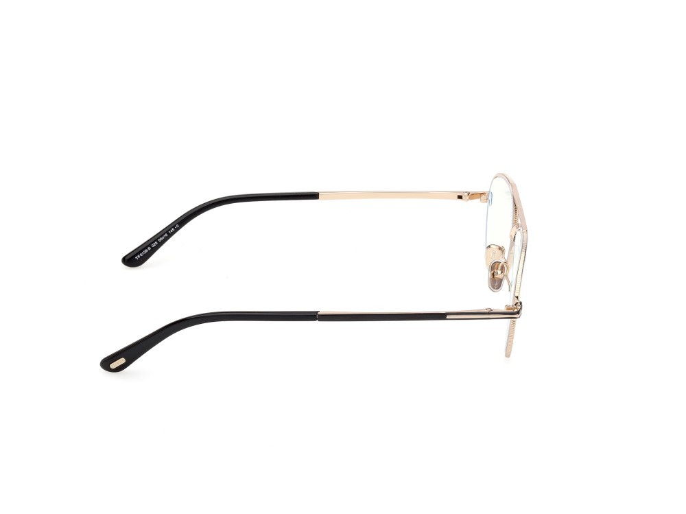 Occhiali da vista Tom Ford FT6128-B (028) colore oro rosé lucido / nero lucido forma aviator 