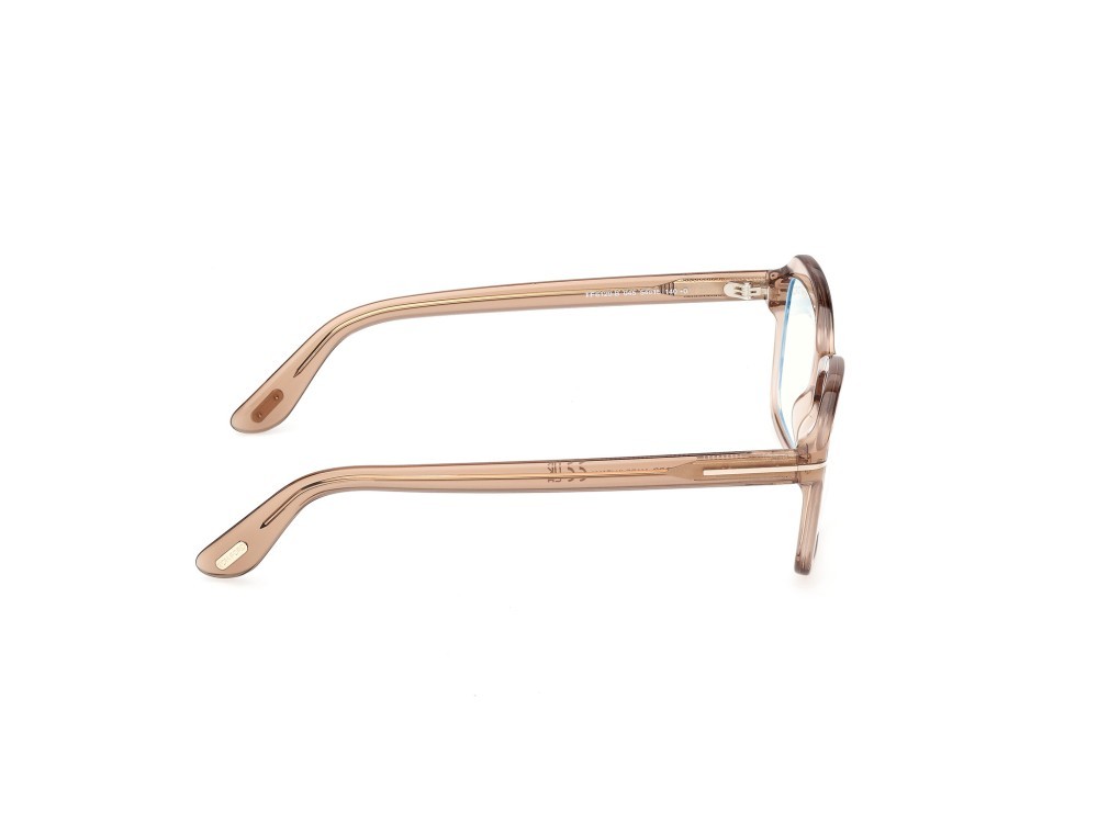 Eyeglasses Tom Ford FT6129-B (045) color marrone chiaro lucido shape rectangle 