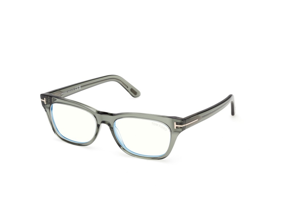 Eyeglasses Tom Ford FT6131-B (093) color verde chiaro lucido shape rectangle 