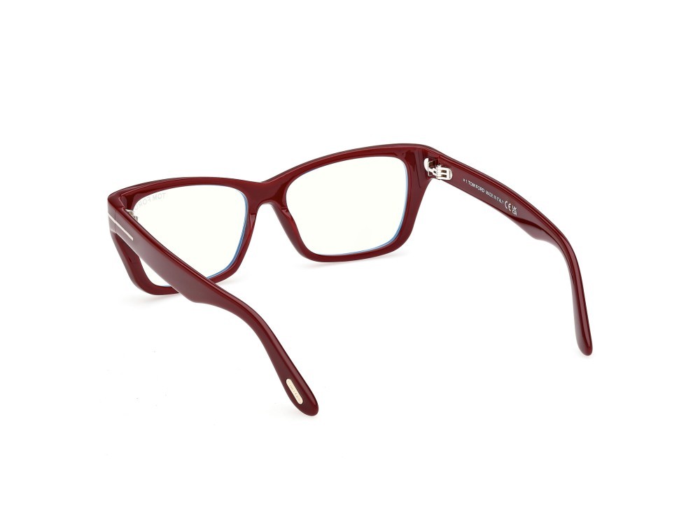 Occhiali da vista Tom Ford FT6132-B (069) colore bordeaux lucido forma farfalla 