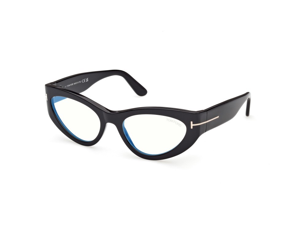 Eyeglasses Tom Ford FT6134-B (001) color nero lucido shape cat eye 