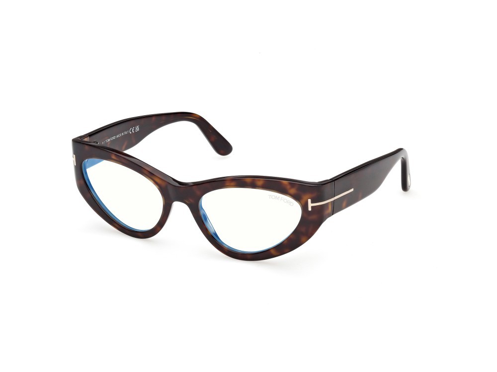 Eyeglasses Tom Ford FT6134-B (052) color avana scura  shape cat eye 