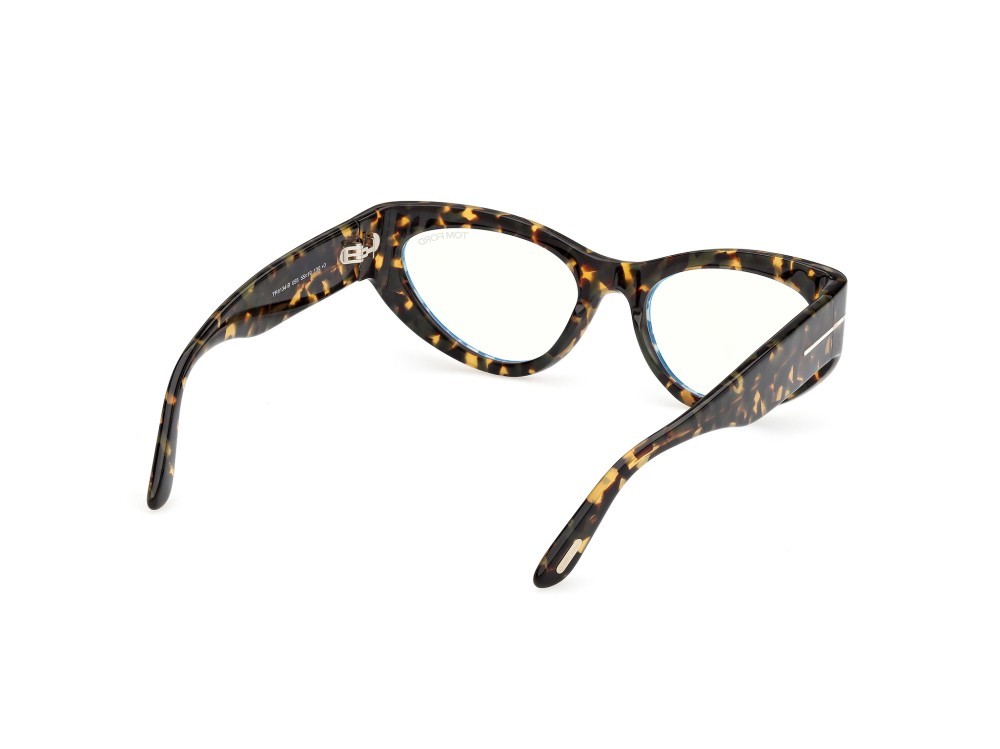Eyeglasses Tom Ford FT6134-B (055) color avana colorata shape cat eye 