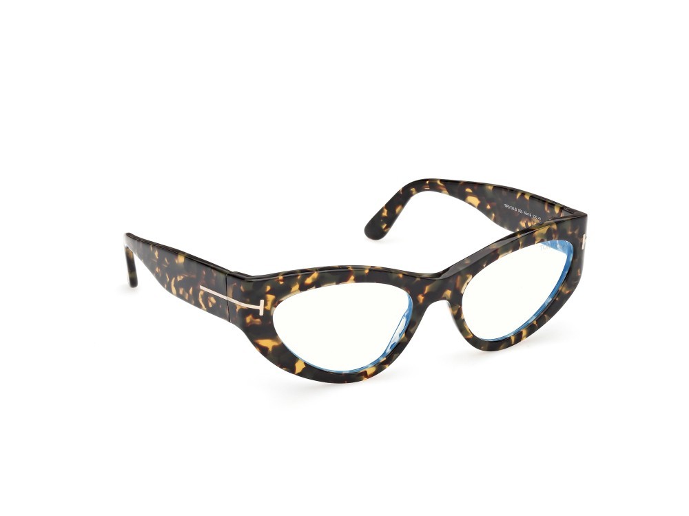 Eyeglasses Tom Ford FT6134-B (055) color avana colorata shape cat eye 