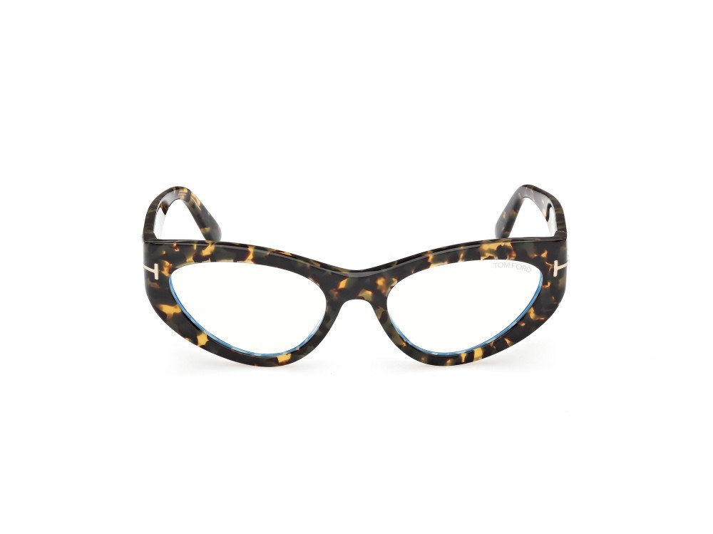 Eyeglasses Tom Ford FT6134-B (055) color avana colorata shape cat eye 