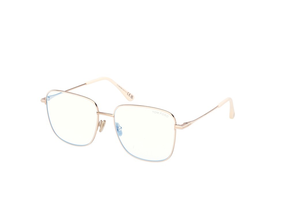 Occhiali da vista Tom Ford FT6136-B (025) colore avorio lucido forma quadrato 