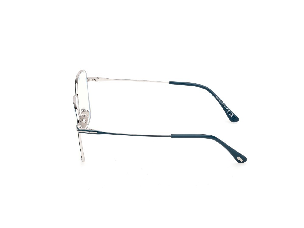 Occhiali da vista Tom Ford FT6136-B (087) colore turchese lucido forma quadrato 