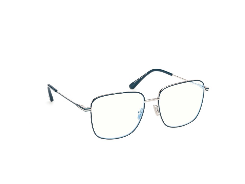 Occhiali da vista Tom Ford FT6136-B (087) colore turchese lucido forma quadrato 