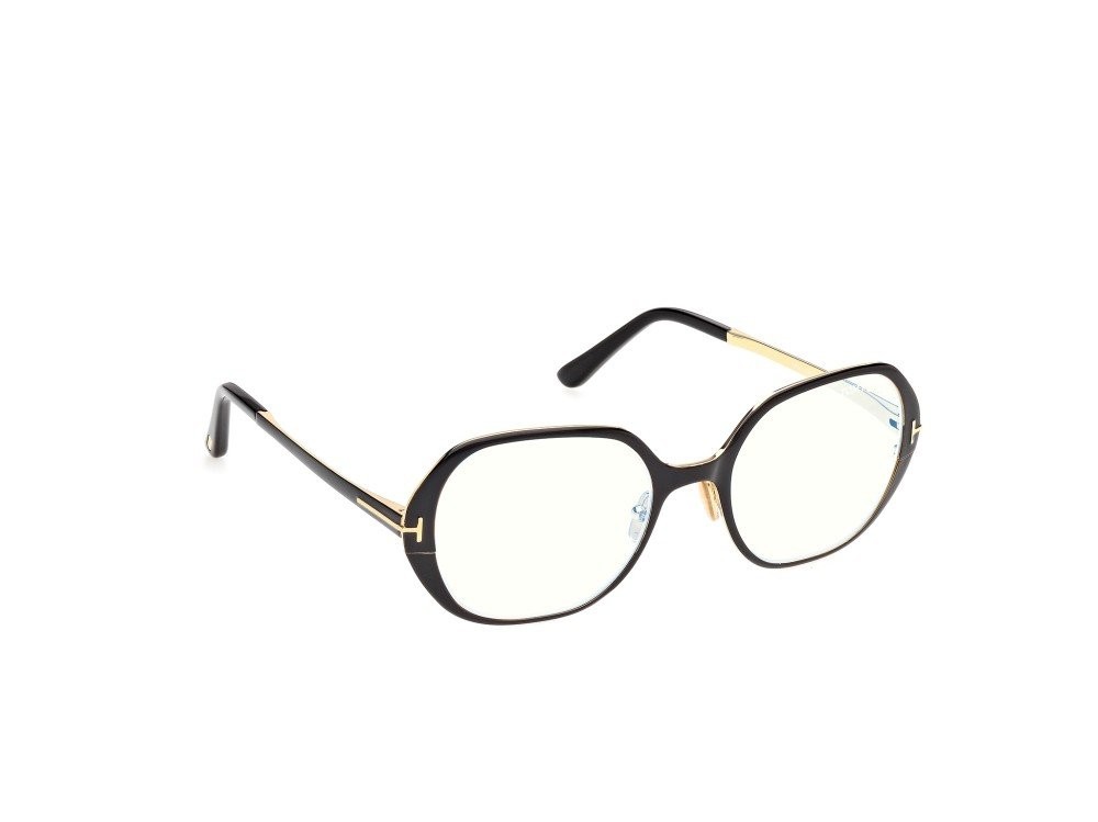 Eyeglasses Tom Ford FT6137-B (001) color nero lucido  shape geometric 