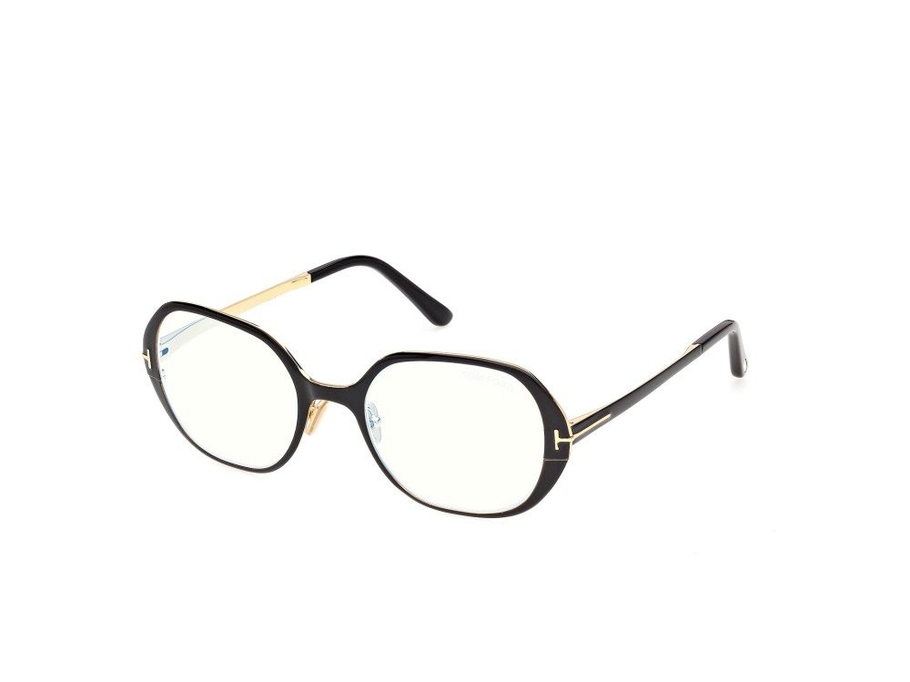 Eyeglasses Tom Ford FT6137-B (001) color nero lucido  shape geometric 