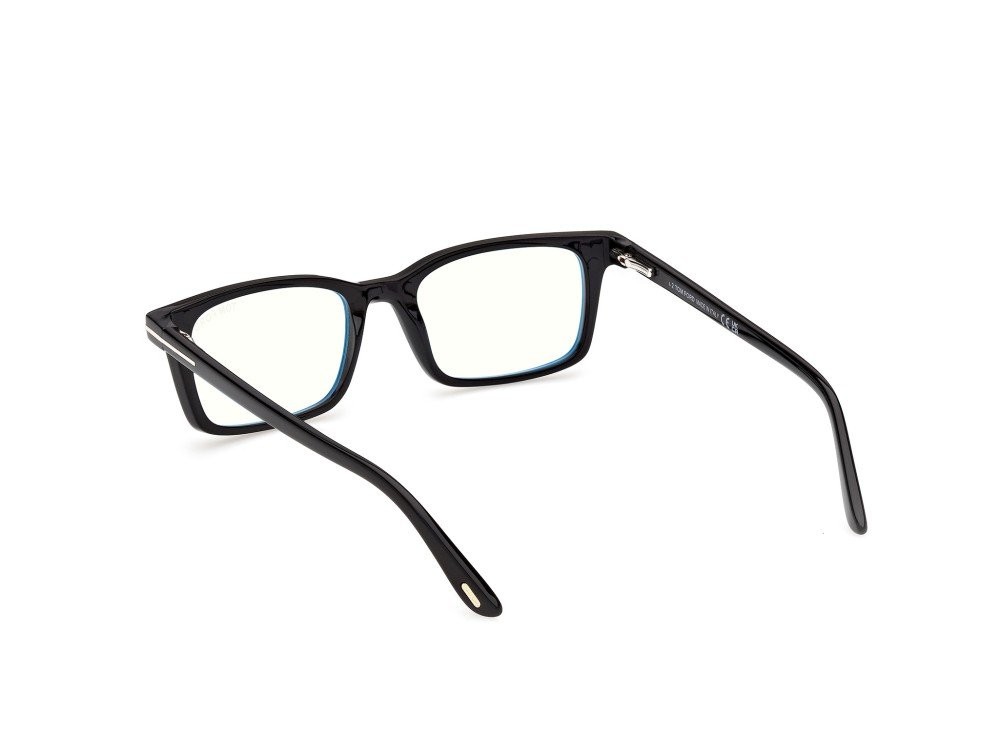 Sunglasses Tom Ford FT6175-B (001) + clip-on color nero lucido shape rectangle 