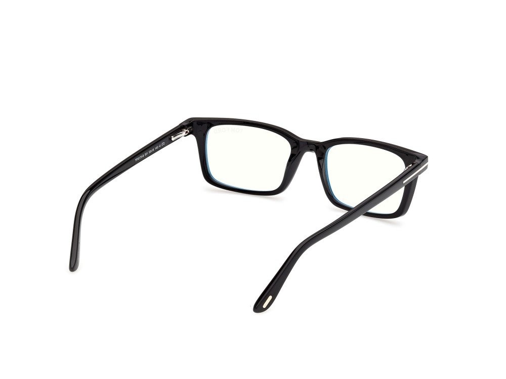 Sunglasses Tom Ford FT6175-B (001) + clip-on color nero lucido shape rectangle 