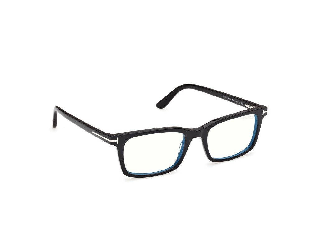 Sunglasses Tom Ford FT6175-B (001) + clip-on color nero lucido shape rectangle 