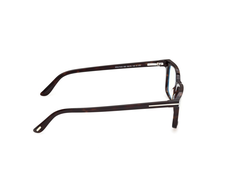 Sunglasses Tom Ford FT6175-B (052) + clip-on color avana scura shape rectangle 