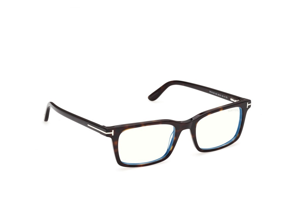 Sunglasses Tom Ford FT6175-B (052) + clip-on color avana scura shape rectangle 