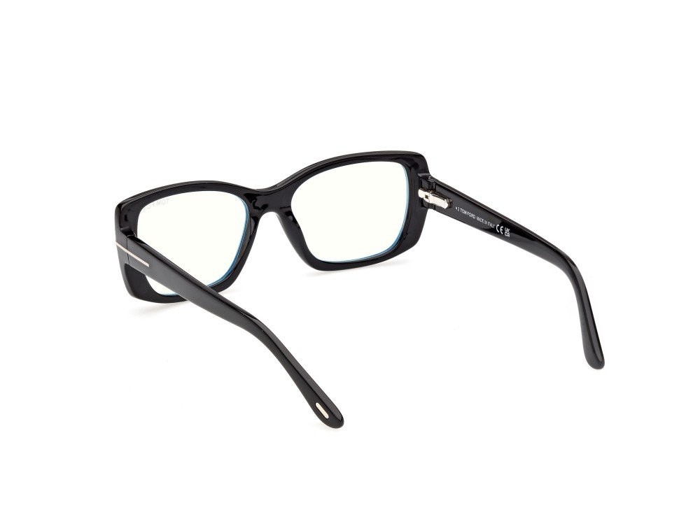 Sunglasses Tom Ford FT6176-B (001) + clip-on color nero lucido  shape rectangle lenses fumo