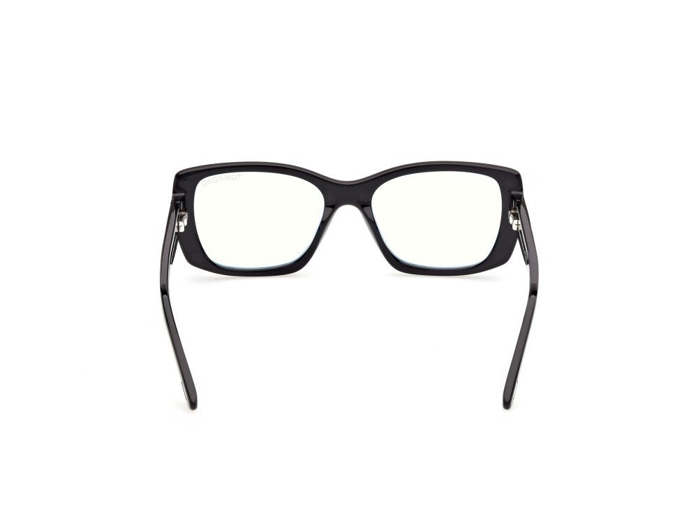 Sunglasses Tom Ford FT6176-B (001) + clip-on color nero lucido  shape rectangle lenses fumo