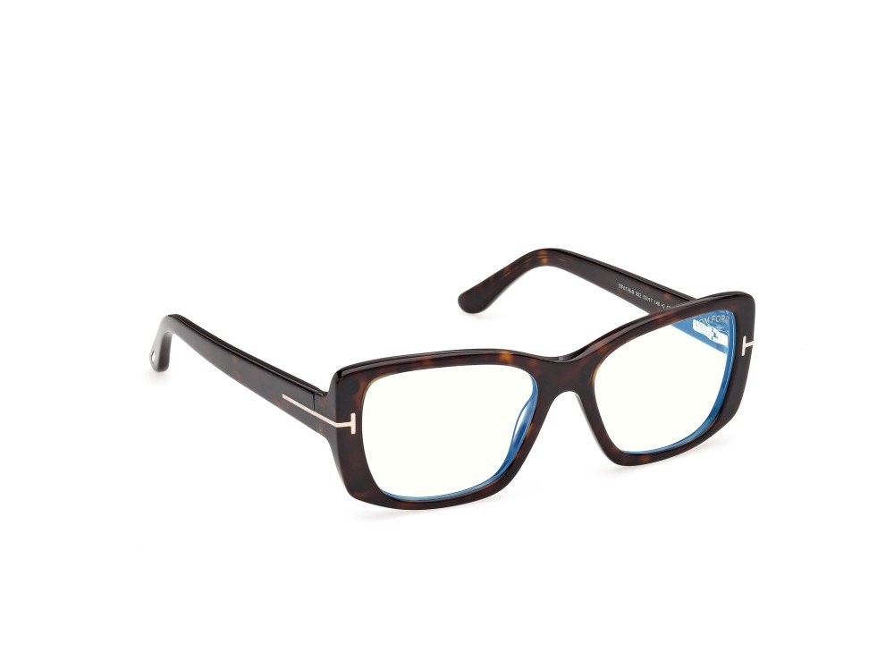 Sonnenbrillen Tom Ford FT6176-B (052) + clip-on farbe avana scura form rechteckig gläser marrone sfumato
