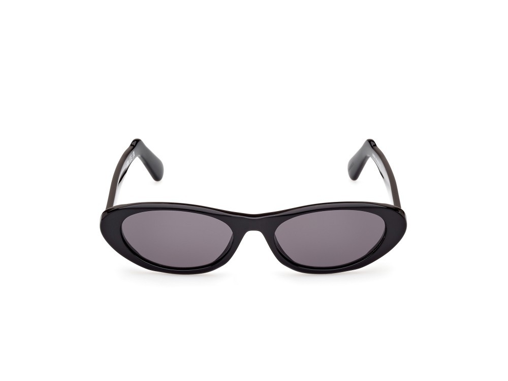 Sonnenbrillen GCDS GD0021 (01A) farbe nero lucido form cat-eye gläser fumo