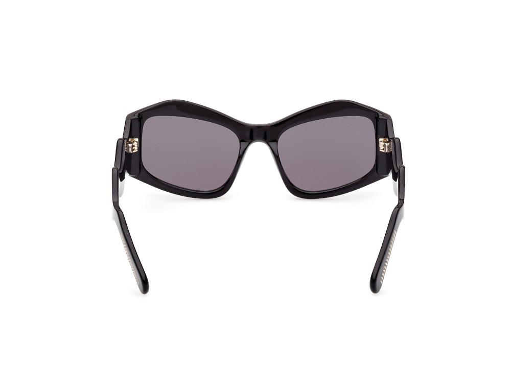 Sonnenbrillen GCDS GD0023 (01A) farbe nero lucido form geometrisch gläser fumo