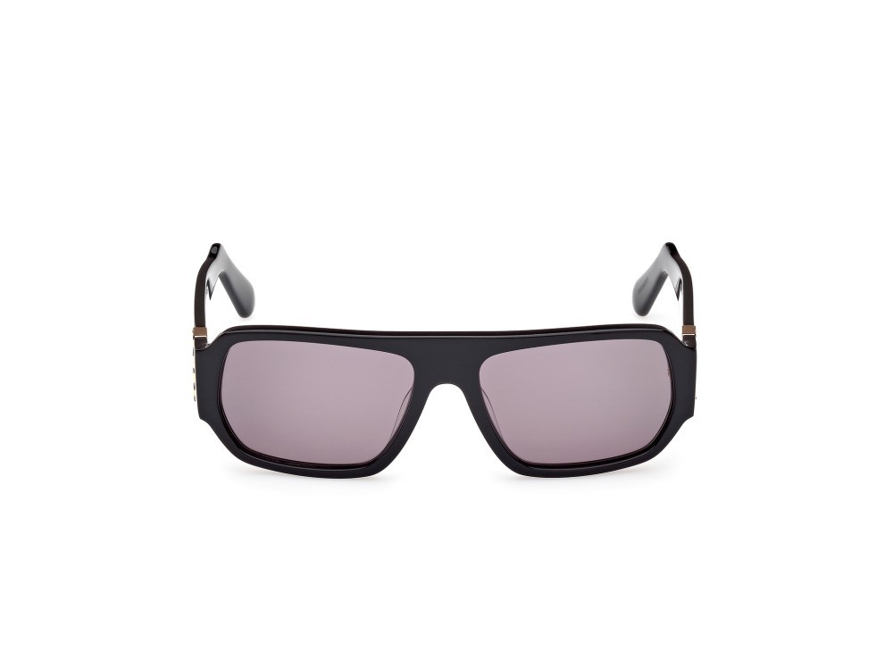 Sunglasses GCDS GD0034 (01A) color nero lucido shape geometric lenses bordeaux