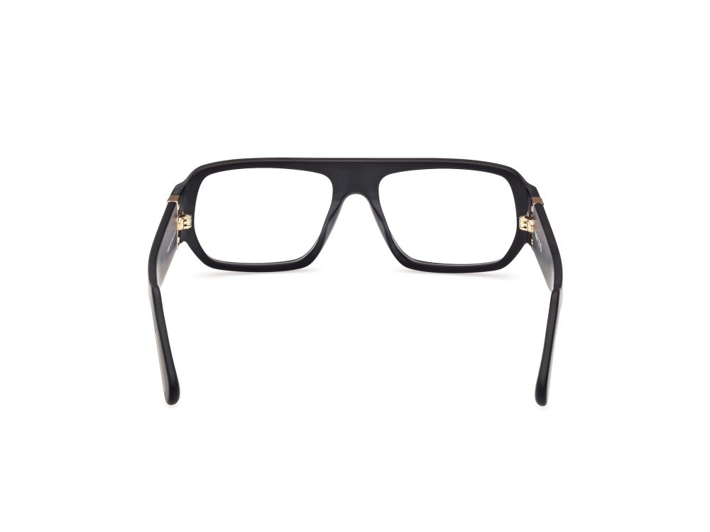 Sunglasses GCDS GD0034 (02X) color nero opaco shape geometric lenses blu