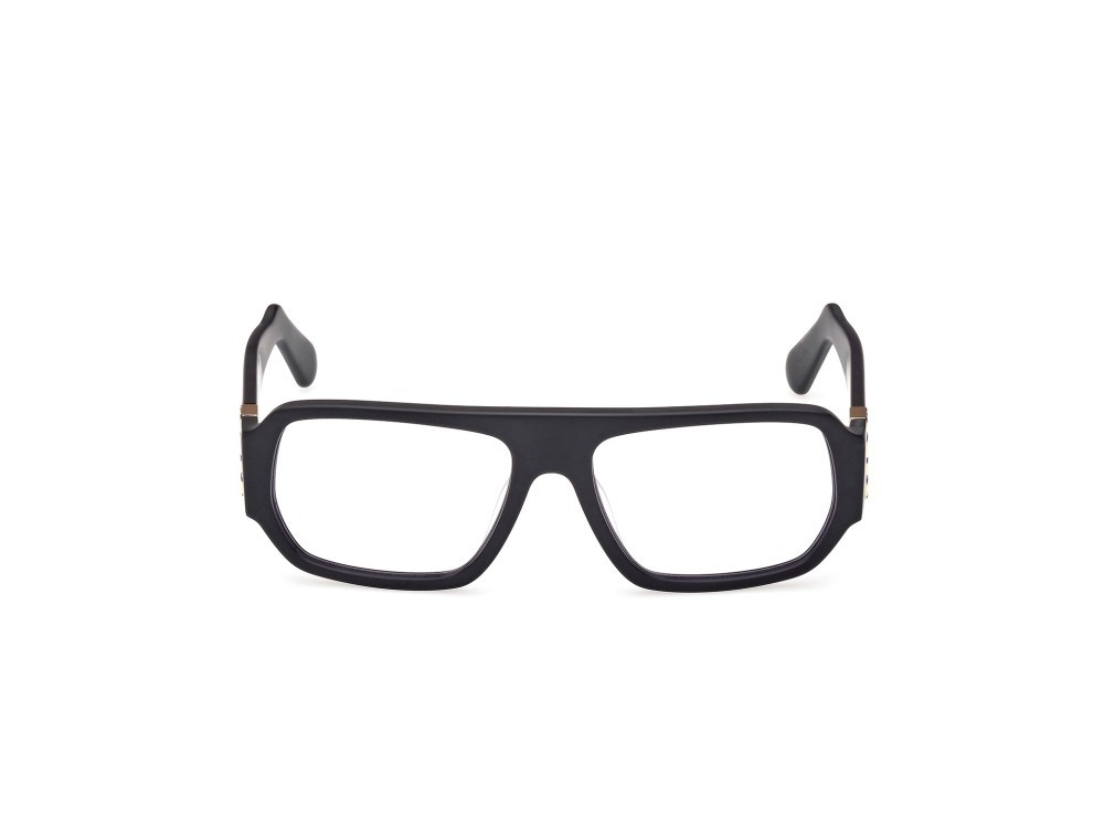 Sunglasses GCDS GD0034 (02X) color nero opaco shape geometric lenses blu