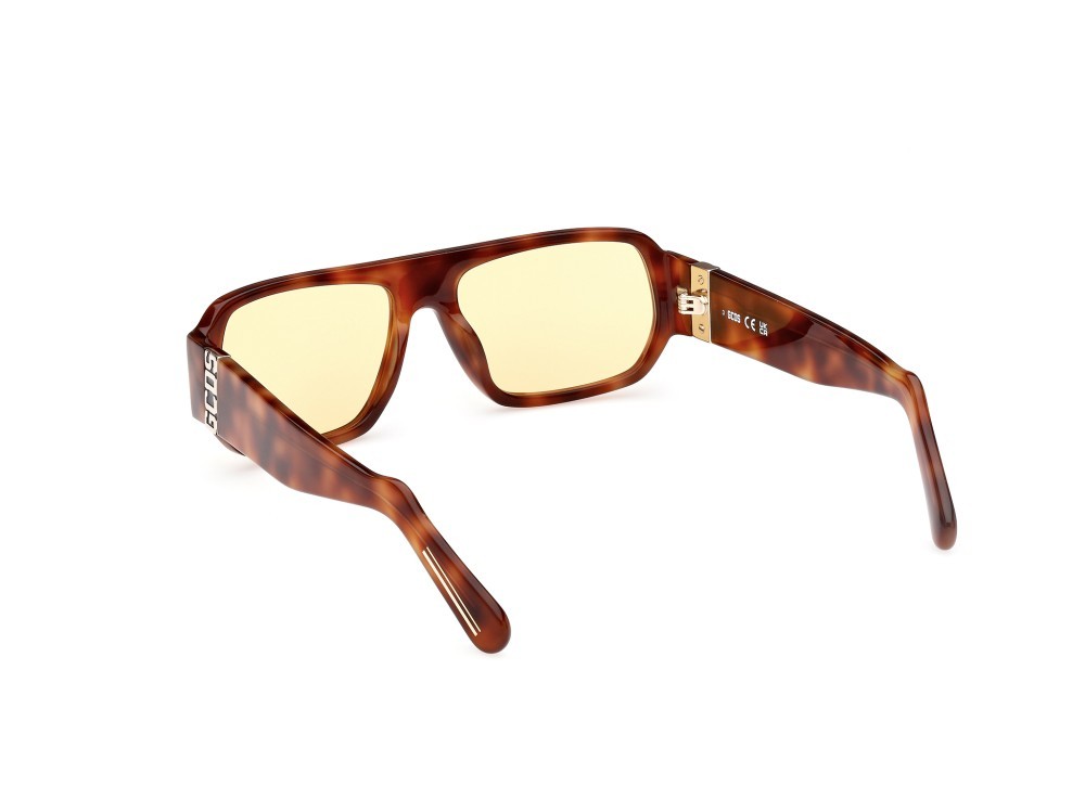 Sunglasses GCDS GD0034 (53E) color avana bionda shape geometric lenses marrone