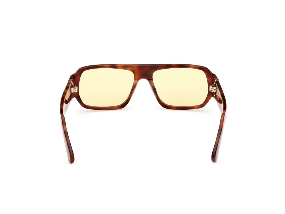 Sunglasses GCDS GD0034 (53E) color avana bionda shape geometric lenses marrone