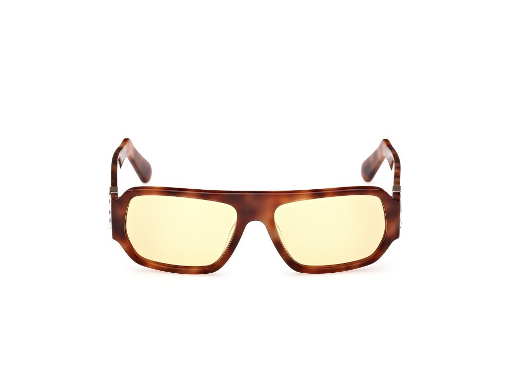 Sunglasses GCDS GD0034 (53E) color avana bionda shape geometric lenses marrone