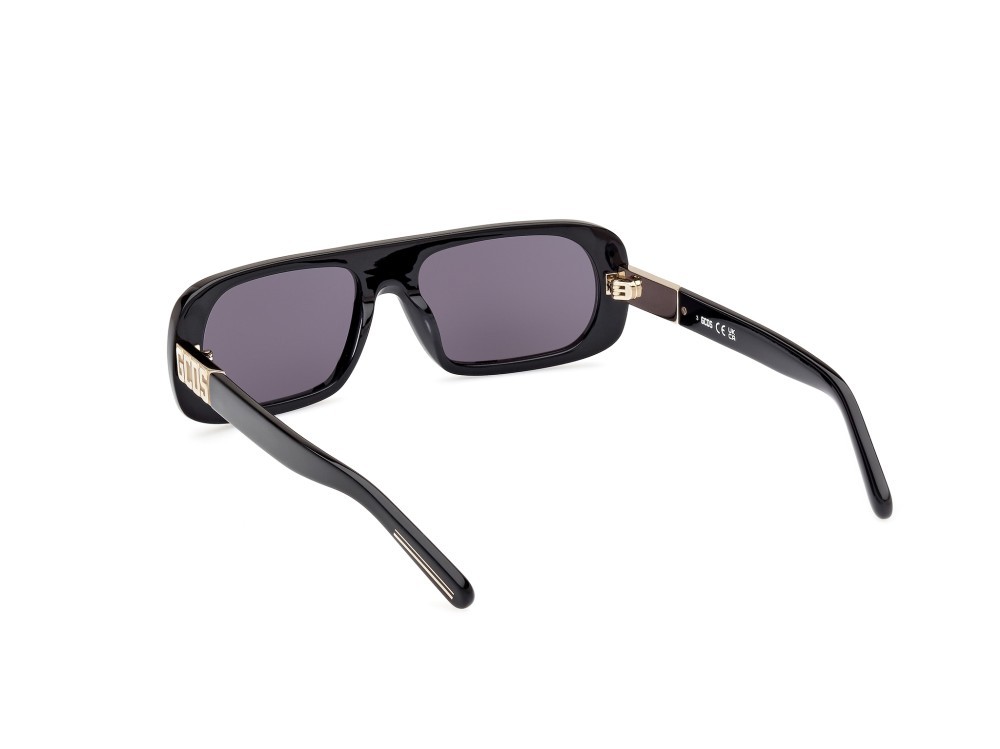 Sonnenbrillen GCDS GD0039 (01A) farbe nero lucido form geometrisch gläser fumo