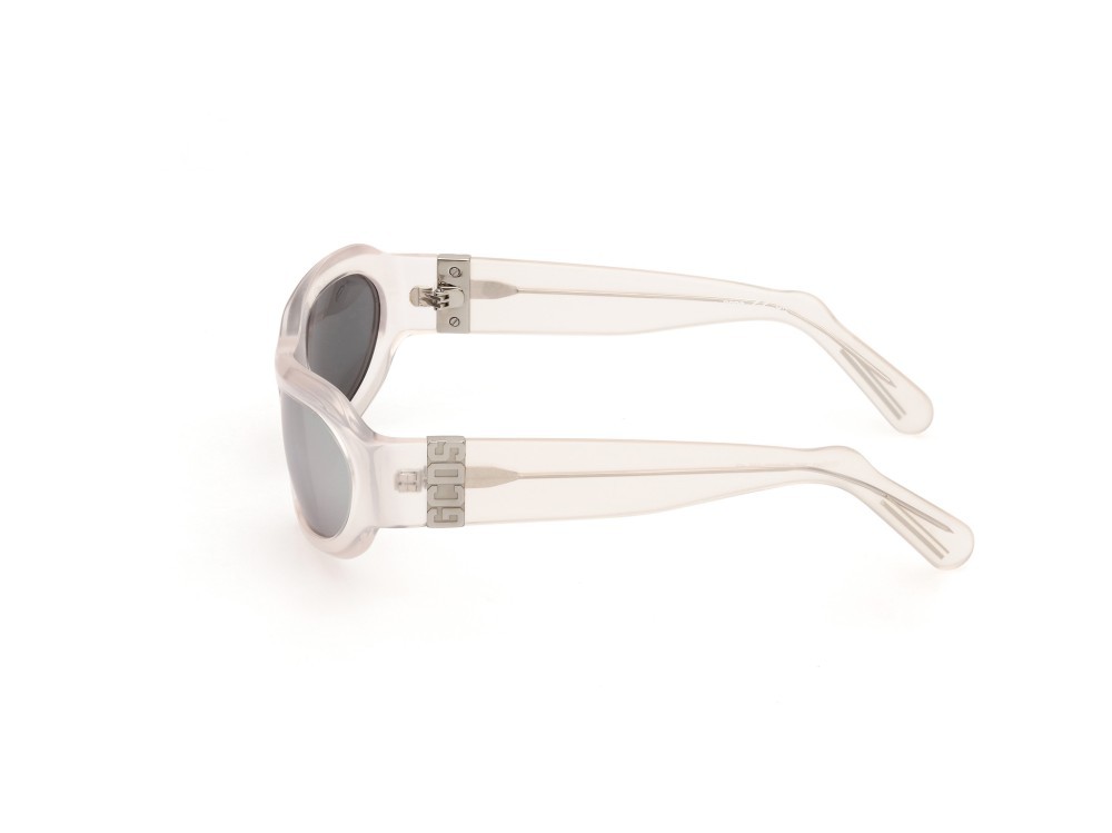 Sonnenbrillen GCDS GD0045 (26C) farbe cristallo perlato form geometrisch gläser fumo specchiato