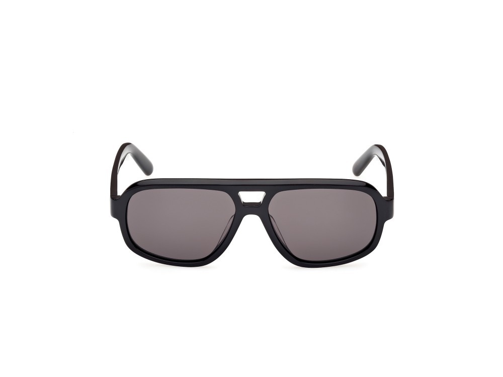 Sunglasses GCDS GD0046 (01A) color nero lucido shape aviator lenses fumo