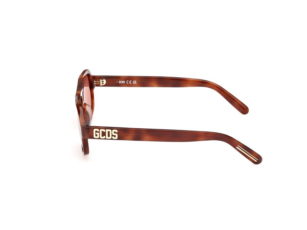 Occhiali da sole GCDS GD0046 (52S) colore bordeaux forma aviator lenti fumo