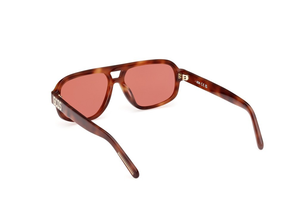 Occhiali da sole GCDS GD0046 (52S) colore bordeaux forma aviator lenti fumo