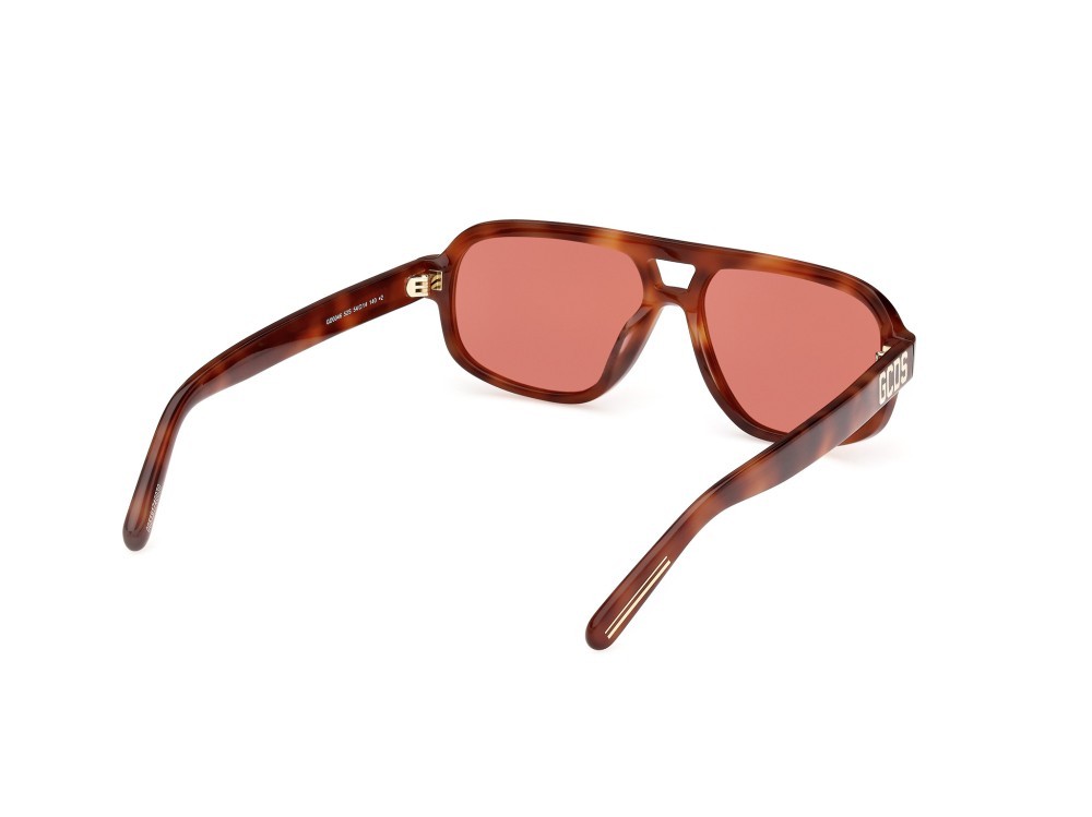 Occhiali da sole GCDS GD0046 (52S) colore bordeaux forma aviator lenti fumo