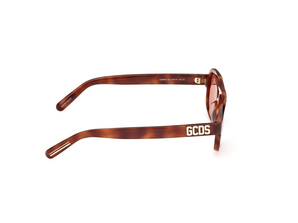 Occhiali da sole GCDS GD0046 (52S) colore bordeaux forma aviator lenti fumo
