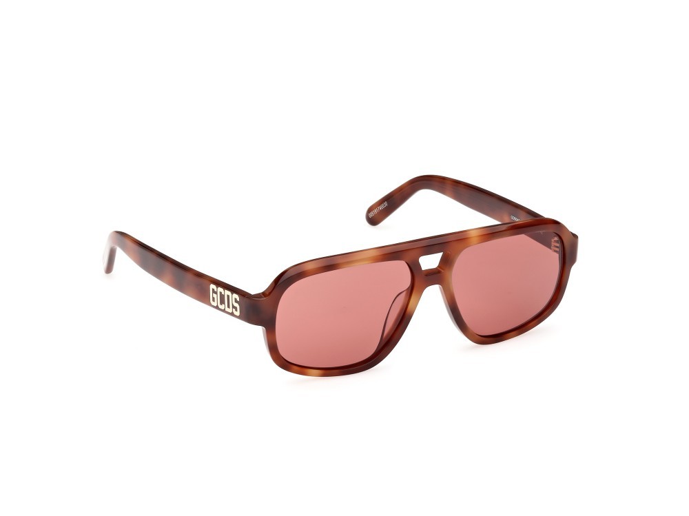 Occhiali da sole GCDS GD0046 (52S) colore bordeaux forma aviator lenti fumo