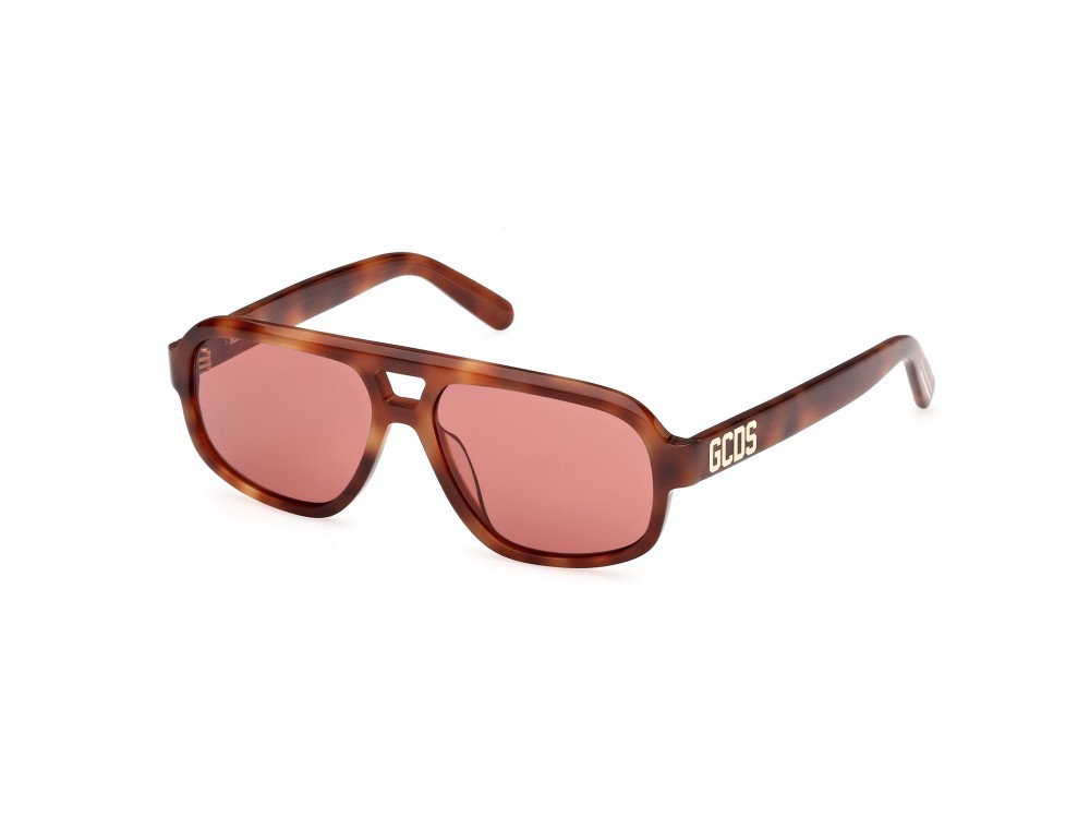 Occhiali da sole GCDS GD0046 (52S) colore bordeaux forma aviator lenti fumo