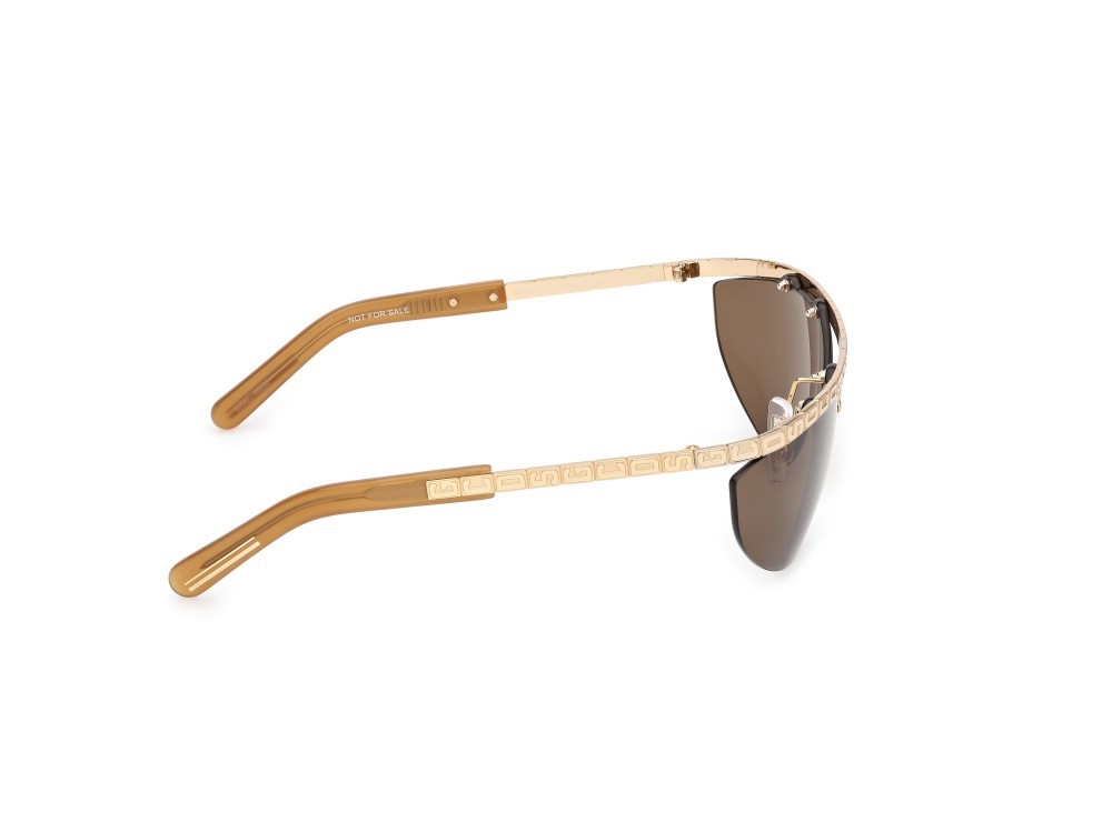 Sonnenbrillen GCDS GD0051 (30G) farbe oro endura lucido - arancio chiaro lucido form geometrisch gläser fumo specchiato