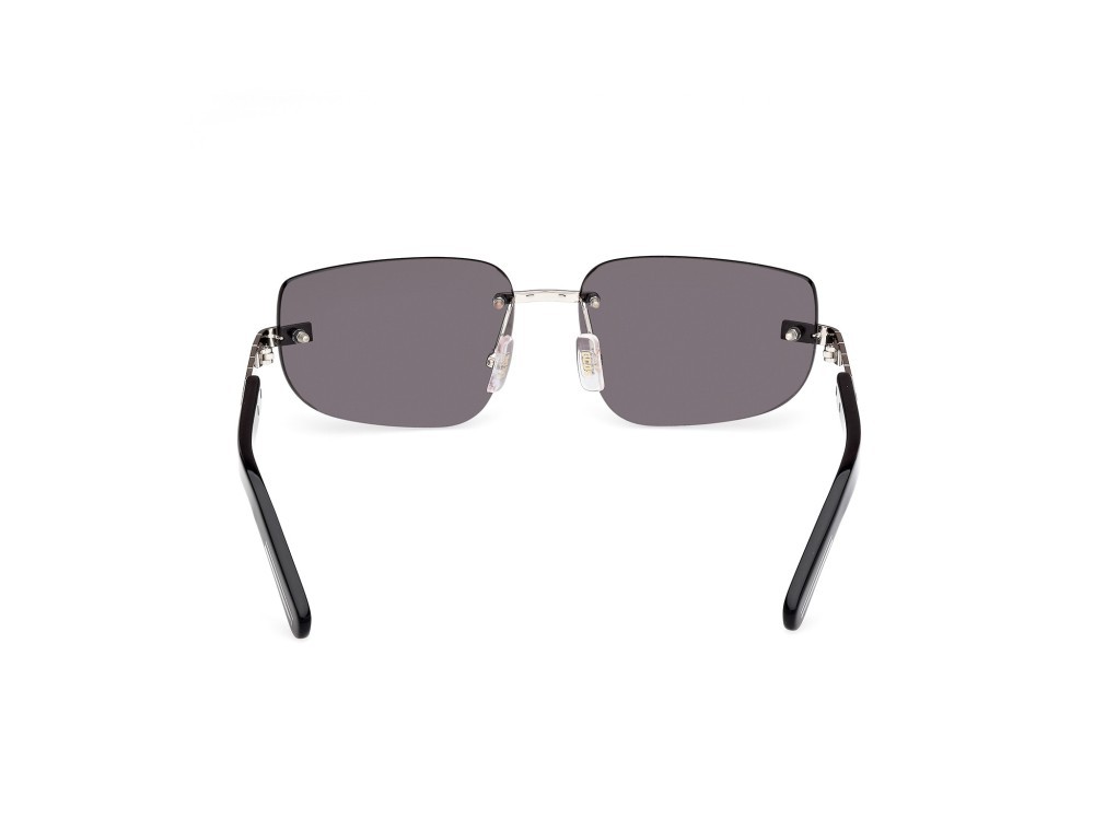 Sunglasses GCDS GD0052 (16A) color palladio lucido shape rectangle lenses fumo