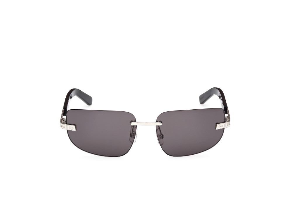 Sunglasses GCDS GD0052 (16A) color palladio lucido shape rectangle lenses fumo