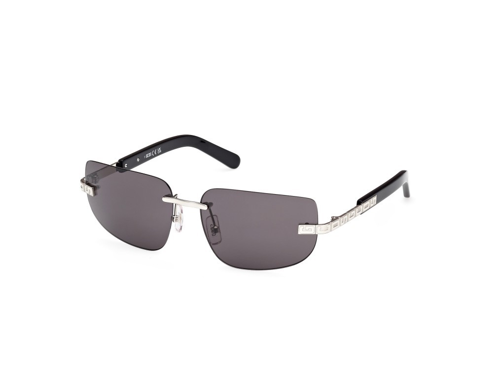 Sunglasses GCDS GD0052 (16A) color palladio lucido shape rectangle lenses fumo